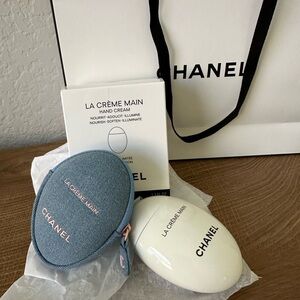 💥SOLD💥CHANEL La Crème Main Hand Cream with Limited Edition Blue Denim Case